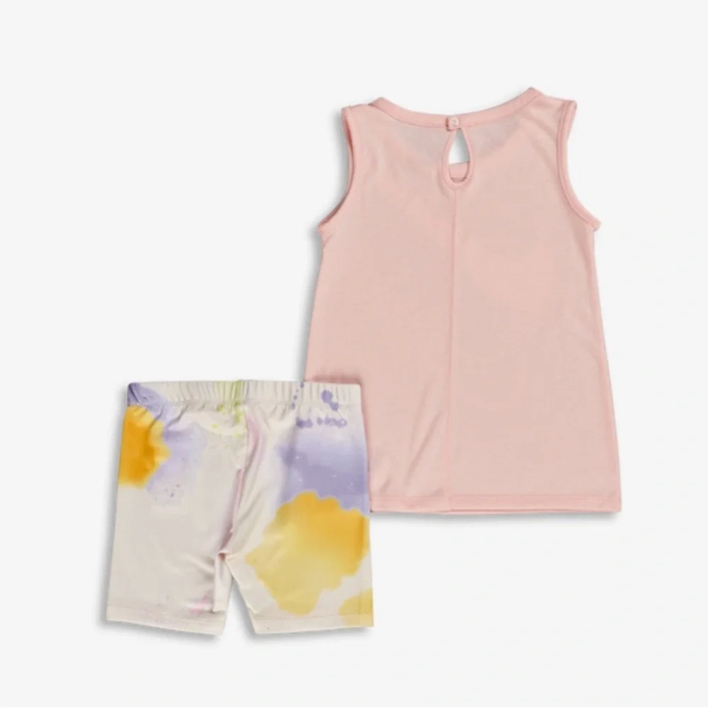 New NIKE Little Girls Just DIY It Top and Biker Shorts, Pink 2 Piece Set Size 5 - Picture 6 of 6
